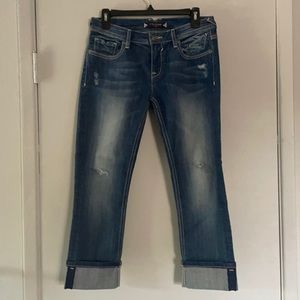 Vigoss FIT/Crop Size 5/6 28 Light Distressed jeans